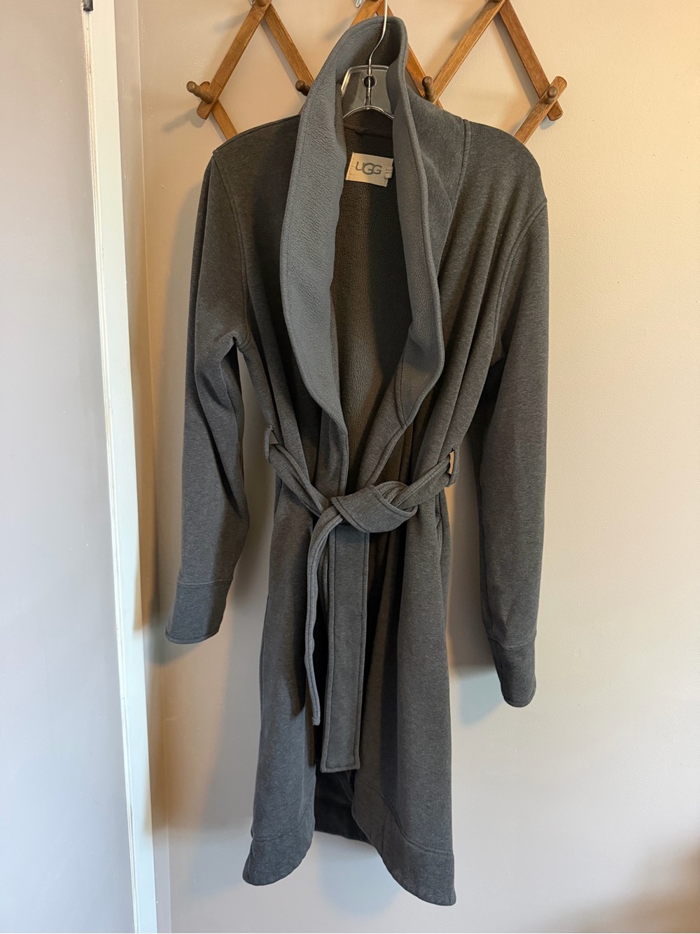 UGG Duffield II Fleece Wrap Robe Grey L